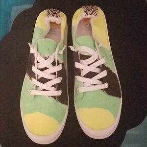 Tye dyed shoes
